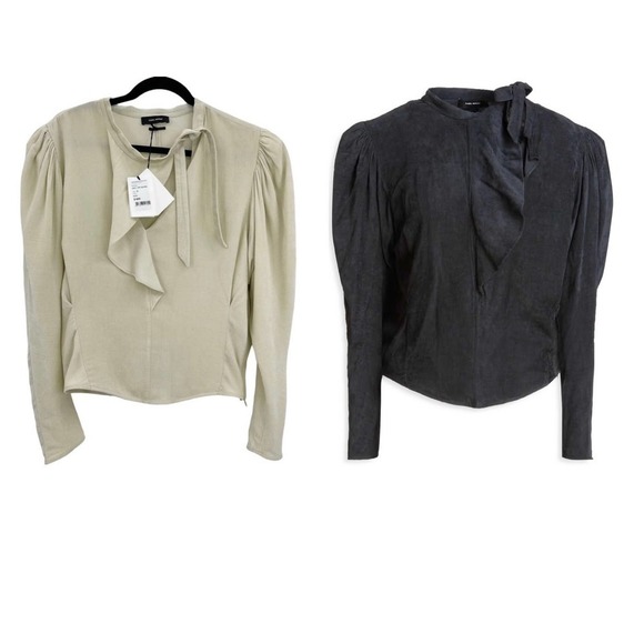 Isabel Marant Reference Valeria Top Long Sleeve Ecru Size 38/US6 NWT Retail $685